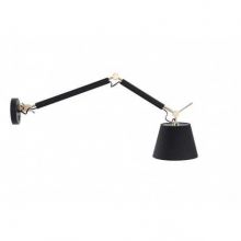 Zyta s wall lampa ścienna 1x E27 max 60W czarny złoty z czarnym abazurem